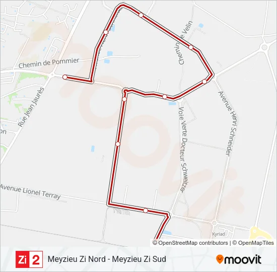 ZI2 Bus Line Map