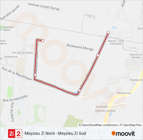ZI2 Bus Line Map