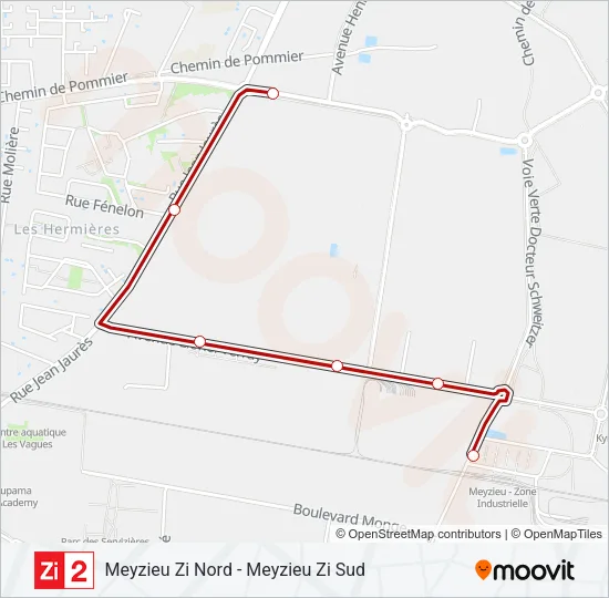ZI2 Bus Line Map