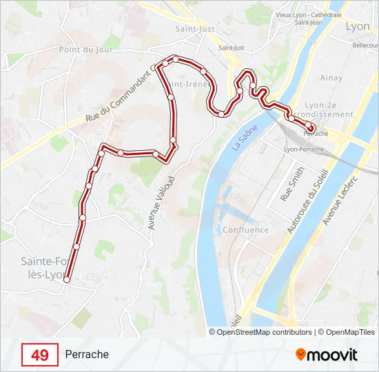 49 Bus Line Map