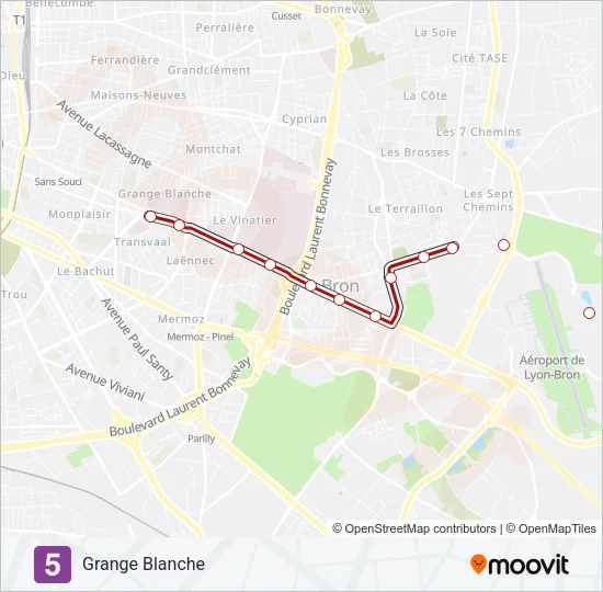 T5 Light Rail Line Map