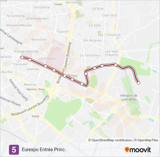 T5 Light Rail Line Map