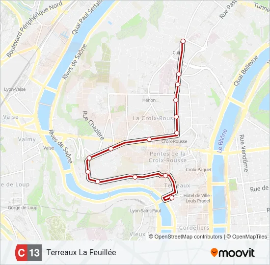C13 Bus Line Map