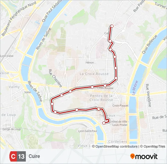 C13 Bus Line Map