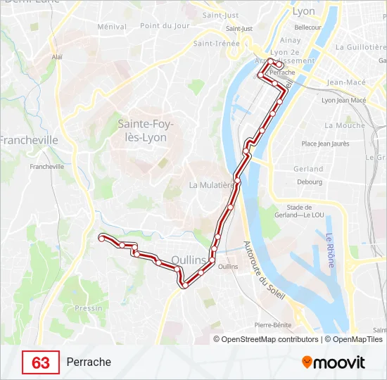 63 Bus Line Map