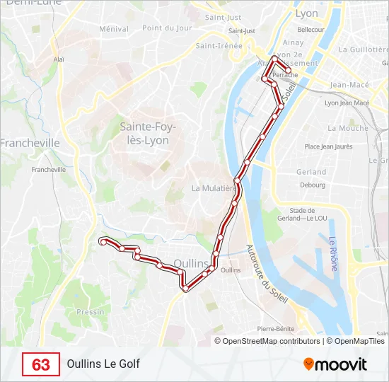 63 Bus Line Map