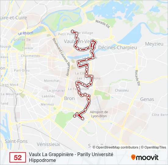 52 Bus Line Map