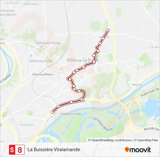 S8 Bus Line Map