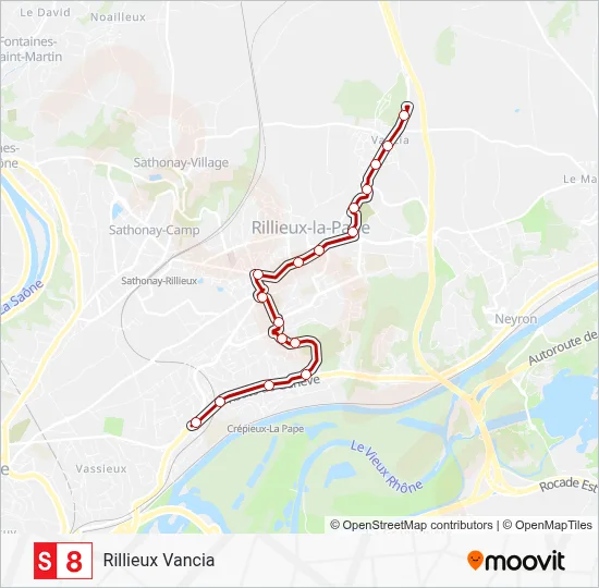 S8 Bus Line Map