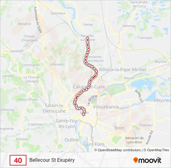 40 Bus Line Map
