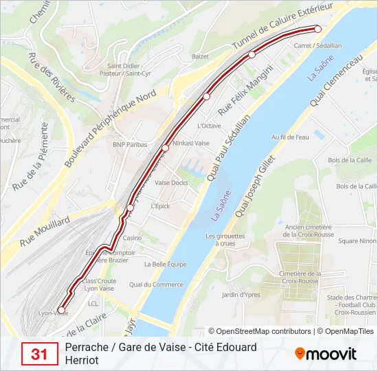 31 Bus Line Map