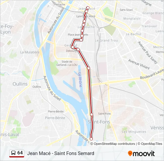 64 Bus Line Map