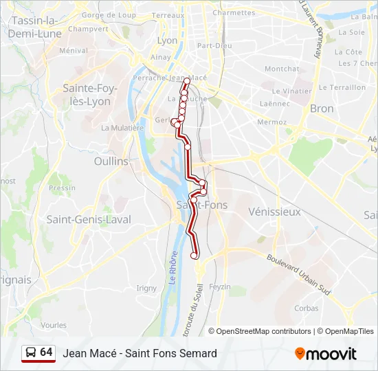 64 Bus Line Map