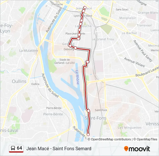 64 Bus Line Map