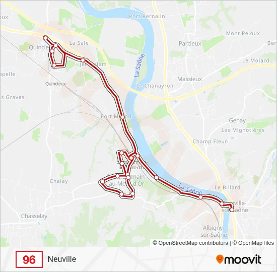 96 Bus Line Map