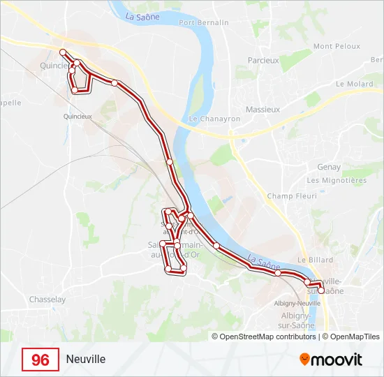 96 Bus Line Map