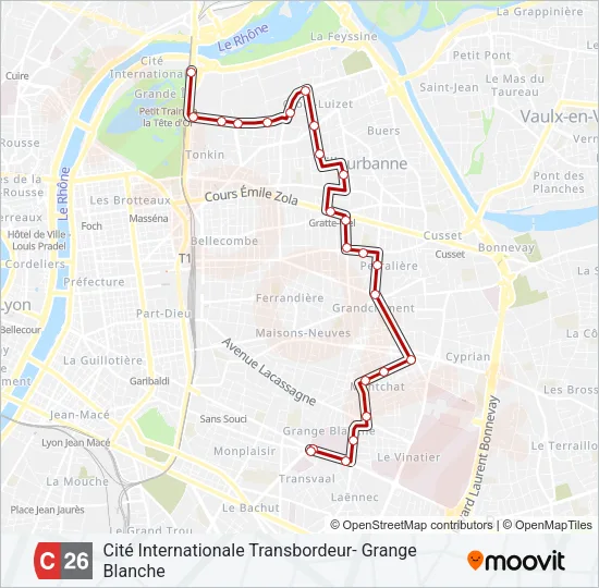 C26 Bus Line Map