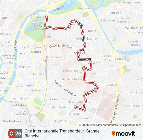 C26 Bus Line Map