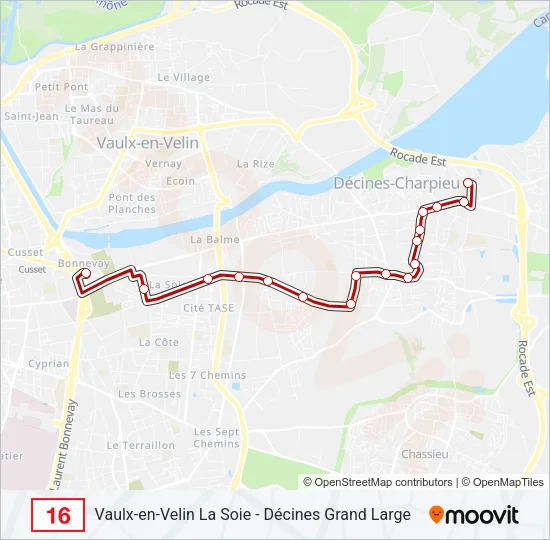 16 Bus Line Map