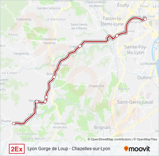 2EX Bus Line Map