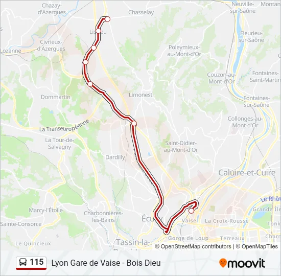 115 Bus Line Map