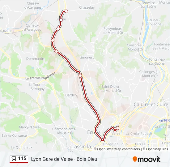 115 Bus Line Map