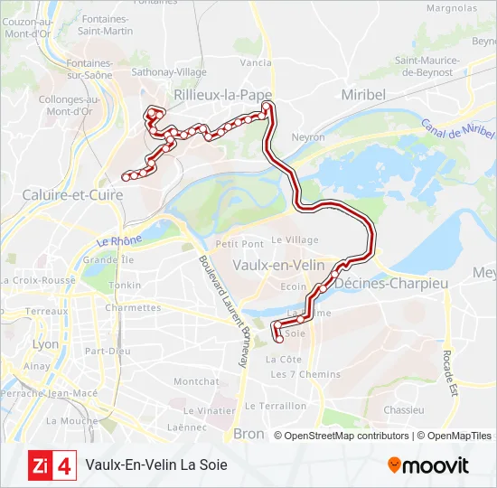 ZI4 Bus Line Map