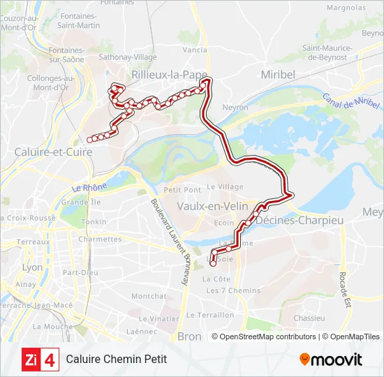 ZI4 Bus Line Map