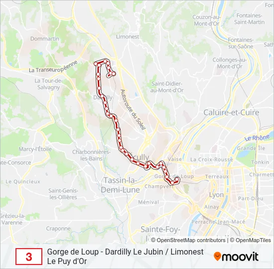 3 Bus Line Map