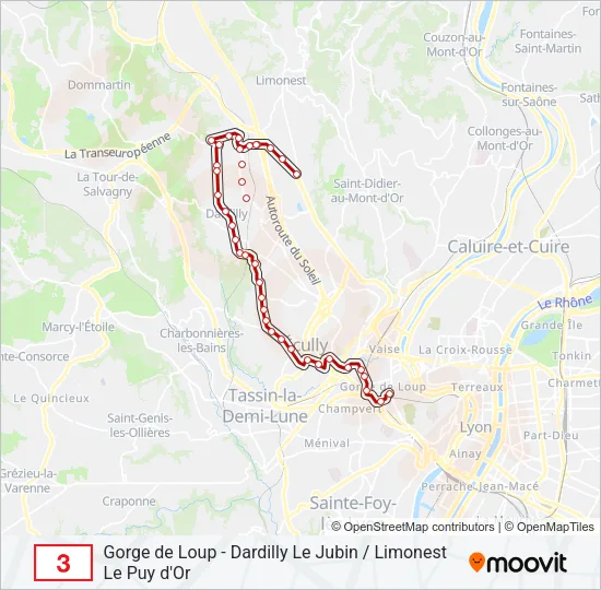 3 Bus Line Map