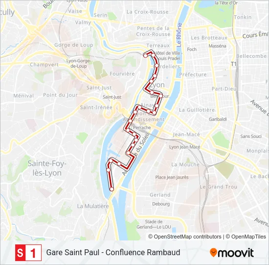 S1 Bus Line Map
