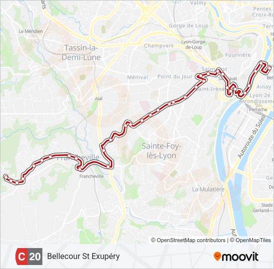 C20 Bus Line Map