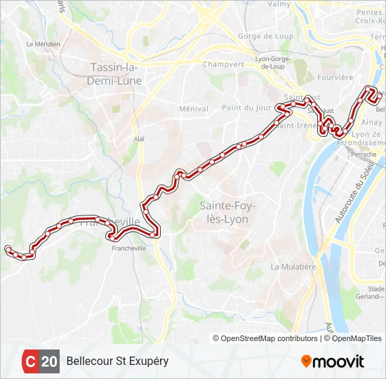 C20 Bus Line Map