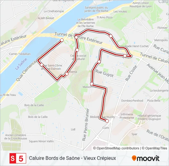 S5 Bus Line Map