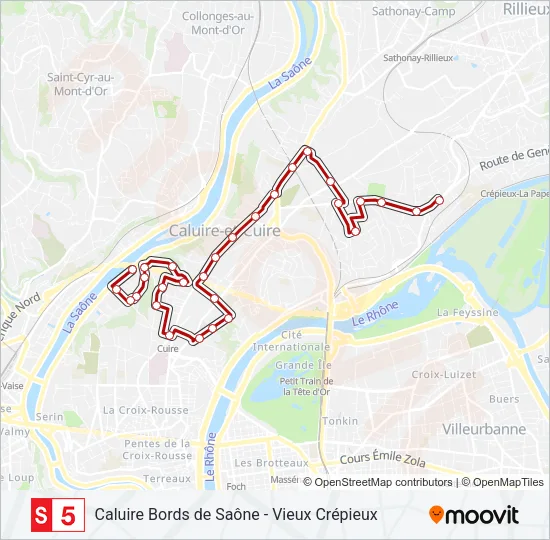 S5 Bus Line Map
