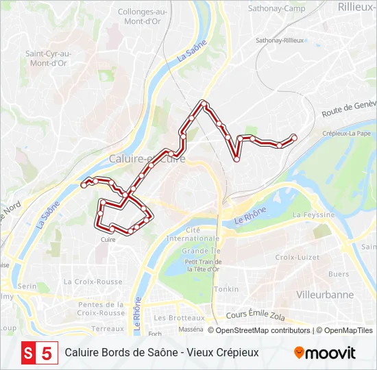 S5 Bus Line Map