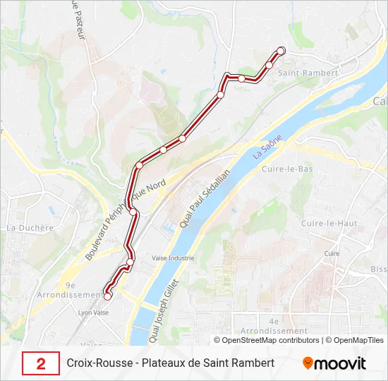 2 Bus Line Map