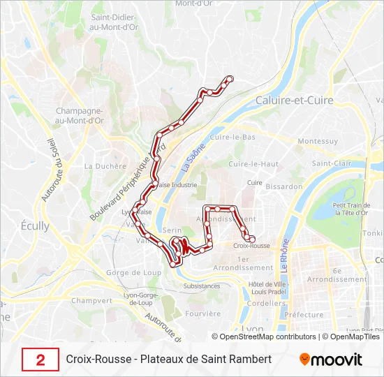 2 Bus Line Map