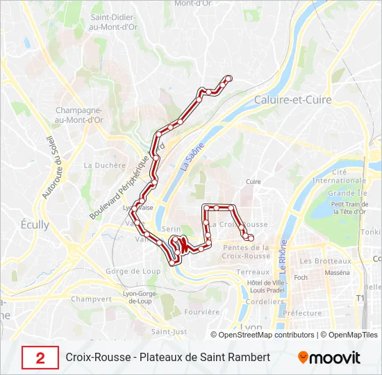 2 Bus Line Map