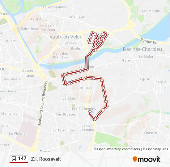 147 Bus Line Map