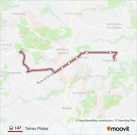 147 Bus Line Map