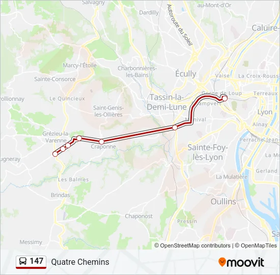 147 Bus Line Map