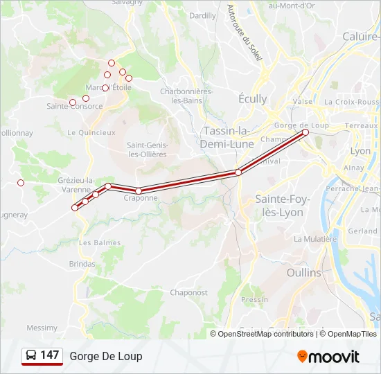 147 Bus Line Map