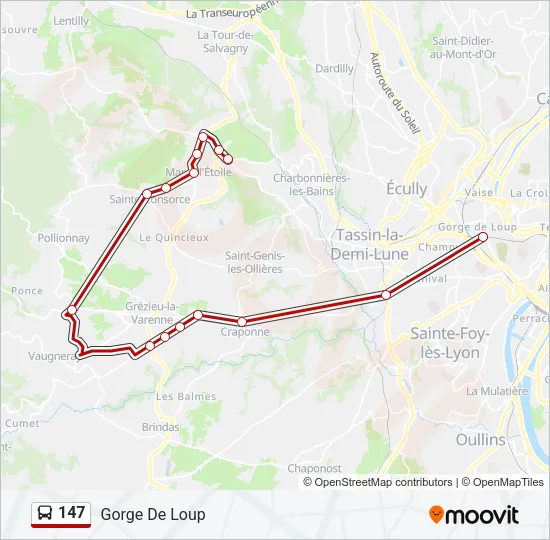 147 Bus Line Map
