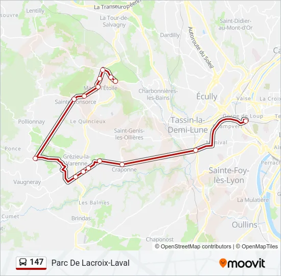 147 Bus Line Map