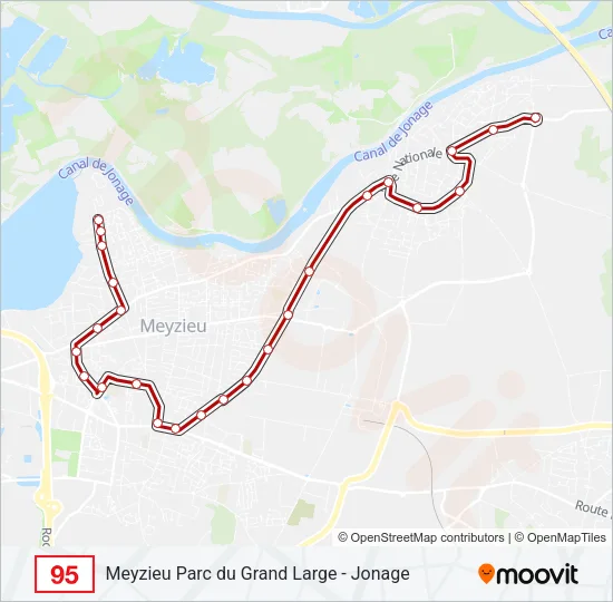 95 Bus Line Map