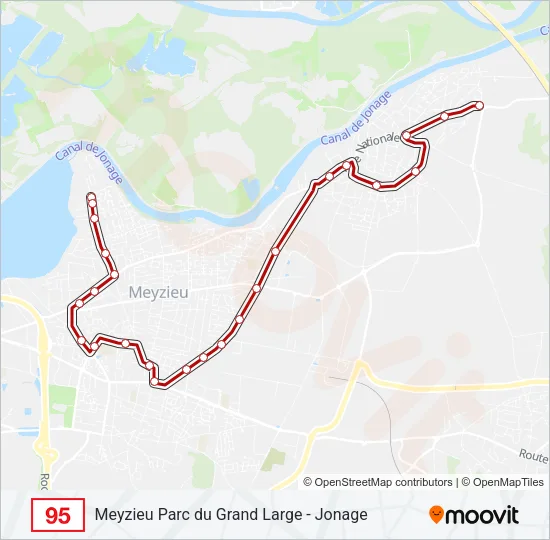 95 Bus Line Map