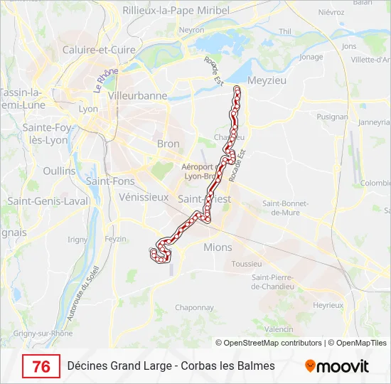 76 Bus Line Map