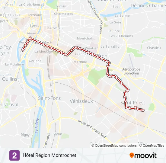 T2 Light Rail Line Map