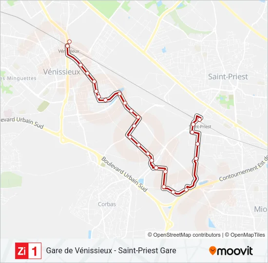 ZI1 Bus Line Map